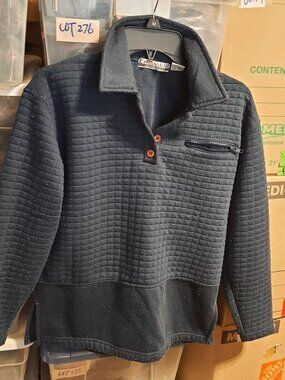 Vintage Chinawear Long Sleeve Pullover Polo Sweaters 1/4 Zipper Pocket Size S